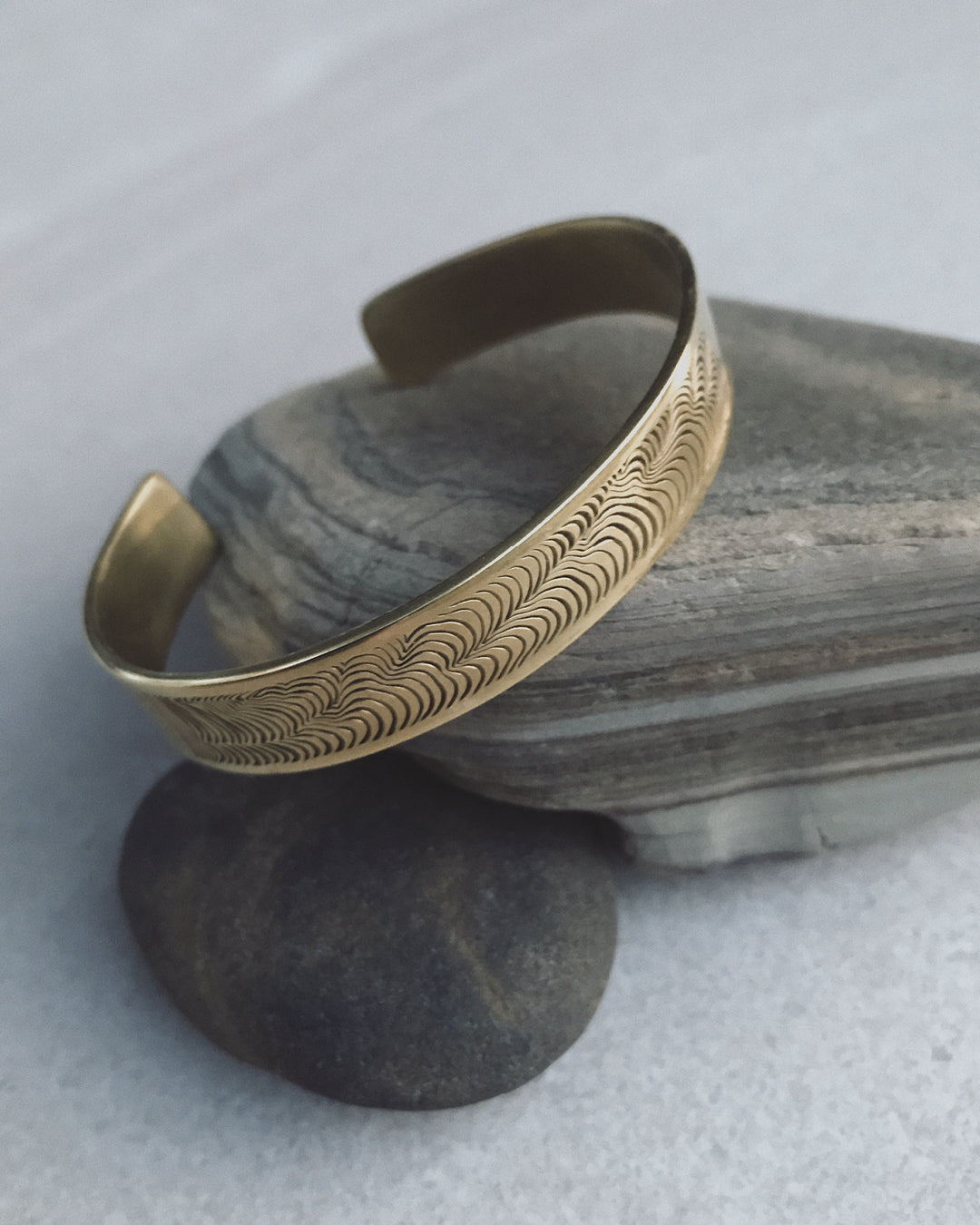201021 - Hand Engraved Brass Cuff