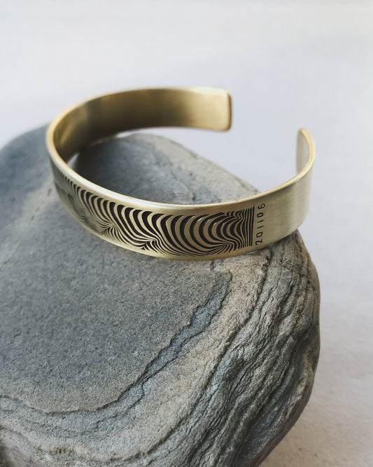 201106 - Hand Engraved Brass Cuff
