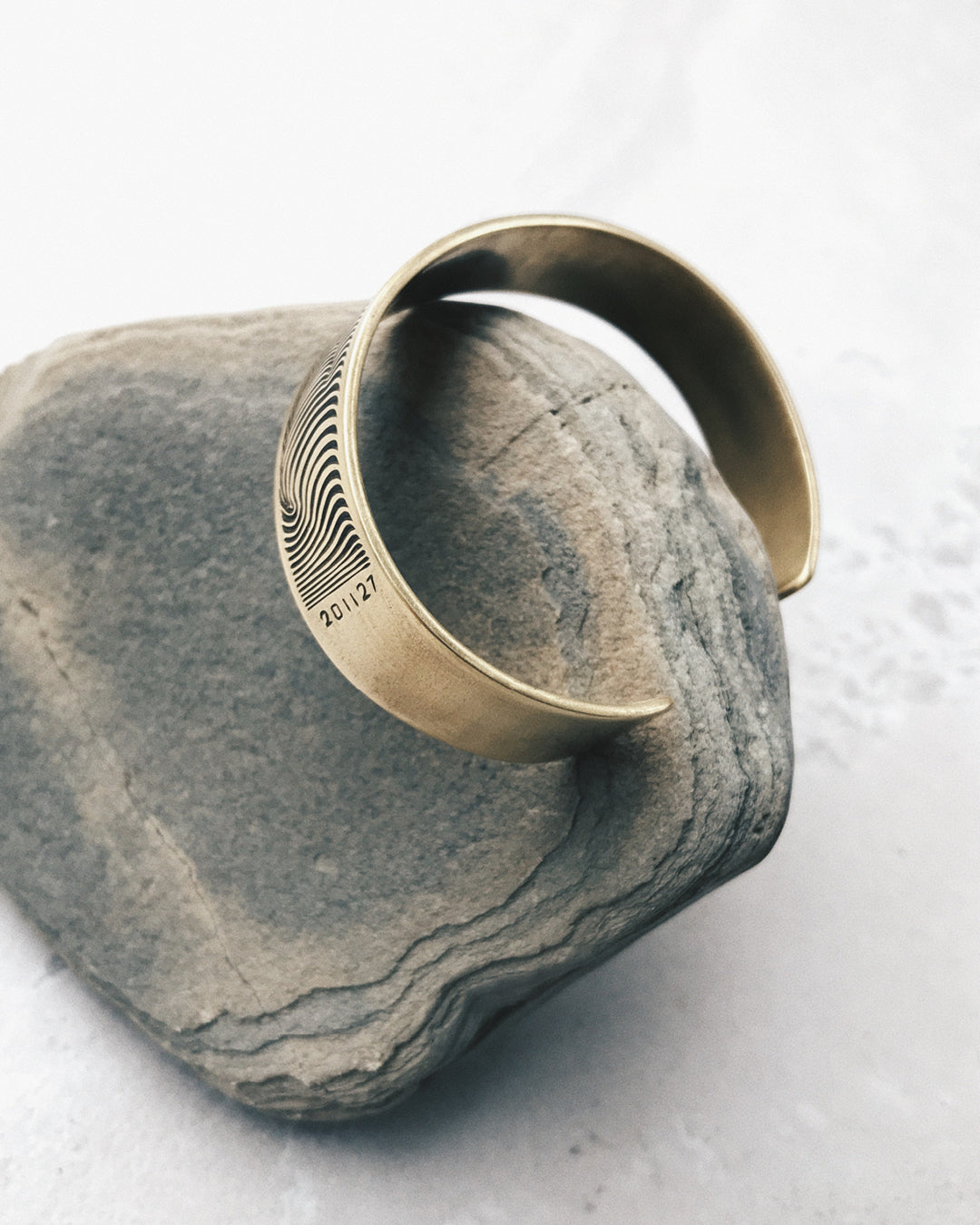 201127 - Hand Engraved Brass Cuff