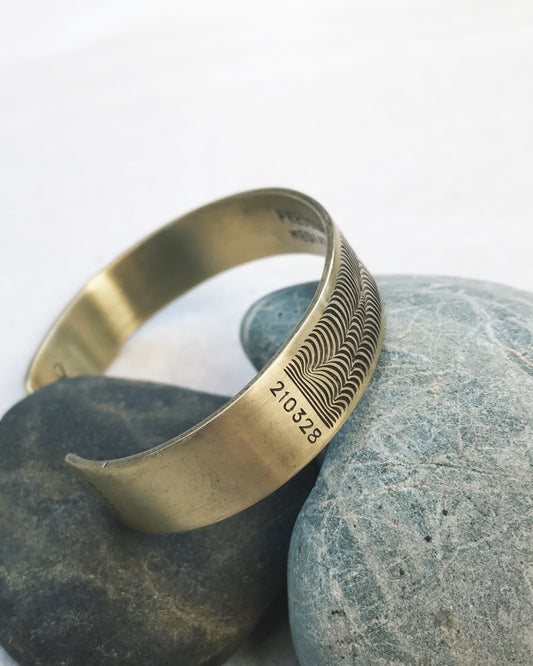 210328 - Hand Engraved Brass Cuff