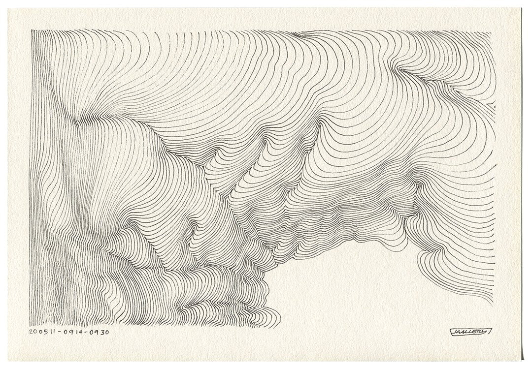 Pressure Mediation: Josh Galletly ink line drawings on paper 